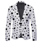 Men's Single Breasted Polka Dot, Bright Summer Stripes Tailored Jacket, Multi Designs