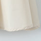 Vireous Ivory Square-Neck Steel Ring Bodice Fitted-Waist Pleated Dress