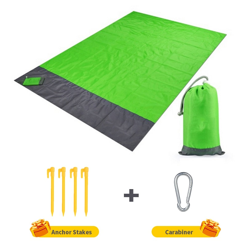 Large Portable Peg-Down Beach Mat and Carry Bag