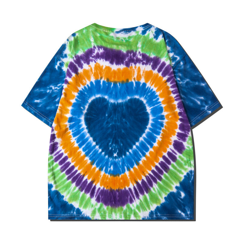 Hip Hop Cotton Tie Dye Print Unisex T-Shirt