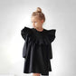 Girl's Cotton Ruffle Long Sleeve Princess Dress