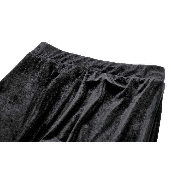 Dark in Love Erzebeth Velvet Lace Flare Trousers in Black