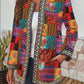 Women's Retro Ethnic Print Long-Sleeve Midi Jacket