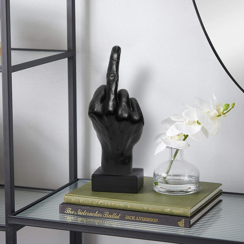 Desk Statue 'Giving the Finger' Decorative Sculpture