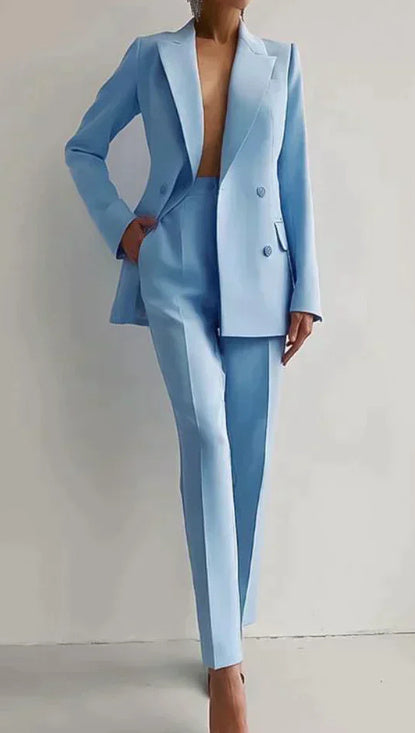 Vireous Women's Classic Trouser Suit, Business Suit, Multi Colours