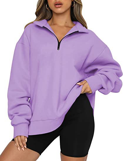 Vireous Turndown Collar Women's Sweatshirt Many Block Colours