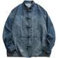 Plus-Size Unisex Denim Jacket, Artist Style Retro