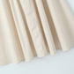 Vireous Ivory Square-Neck Steel Ring Bodice Fitted-Waist Pleated Dress