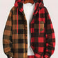 Men's Plaid Hooded Warm Long Sleeve Sweatshirt