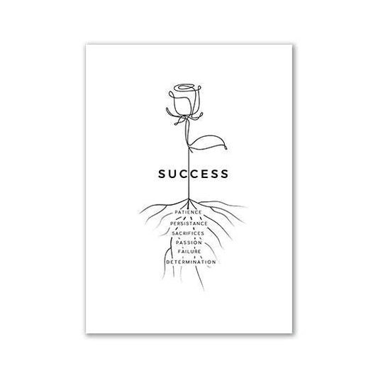 Office Art, Success Inspired Decorative Canvas Art Print