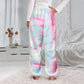 Women's Tie-Dyed Double-Sided Fleece Home Trousers