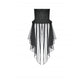 Dark in Love Draven Layered Mesh and Faux Leather Waist Cincher Skirt