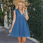 Lightweight Jacquard Dress with Pockets, Summer Sleeveless Cut-Out Beach Midi Dress