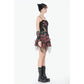 Dark in Love Linnea Plaid Mesh Layered Skirt