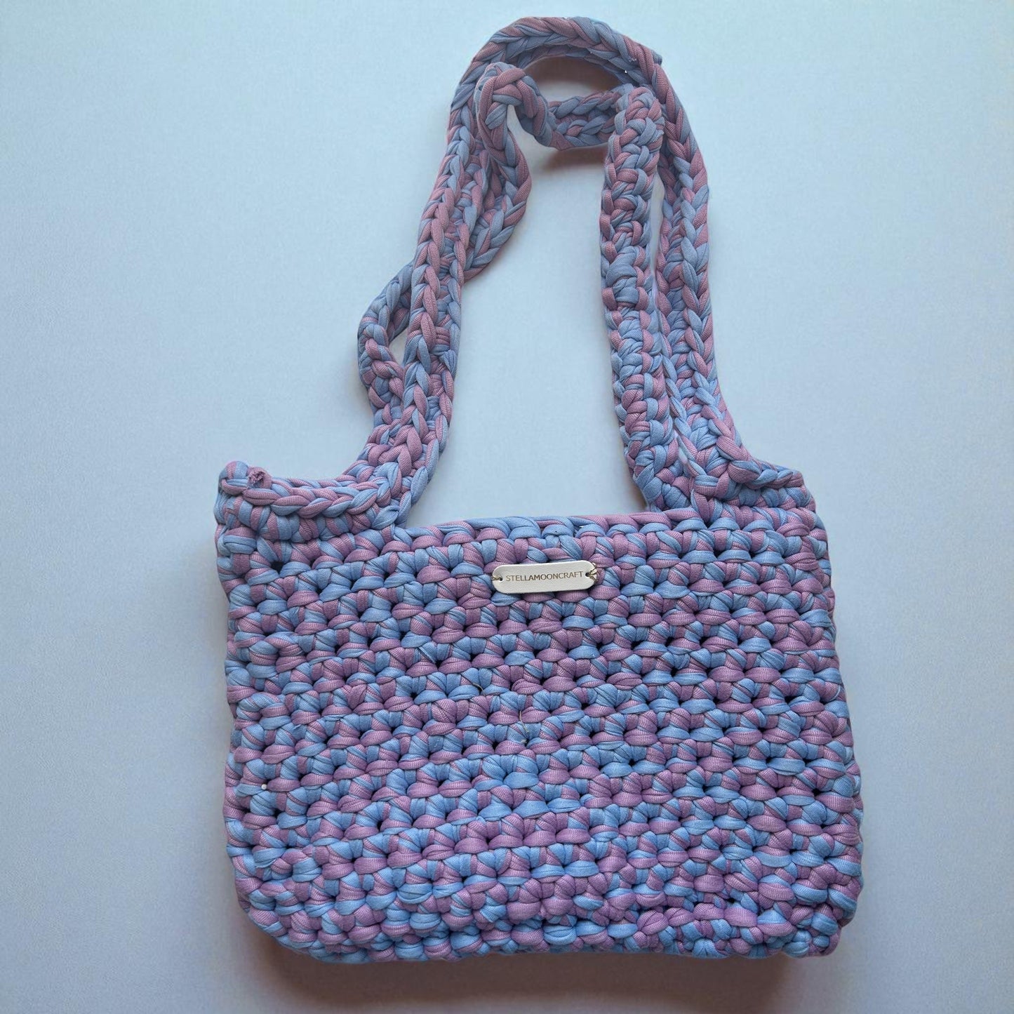Luna Purple Extra-Soft Crochet Shoulder Bag