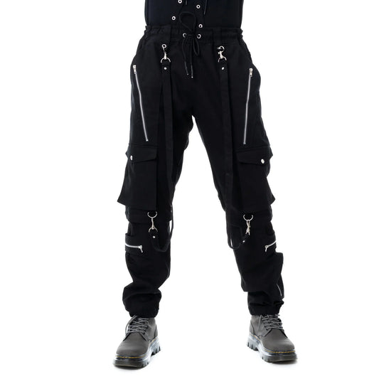 Vixxsin Halston Pants, Men's Streetwear Cargo Trousers in Black