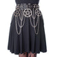 Heartless Hellbound Chain and Faux Leather Belt