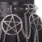 Heartless Hellbound Chain and Faux Leather Belt