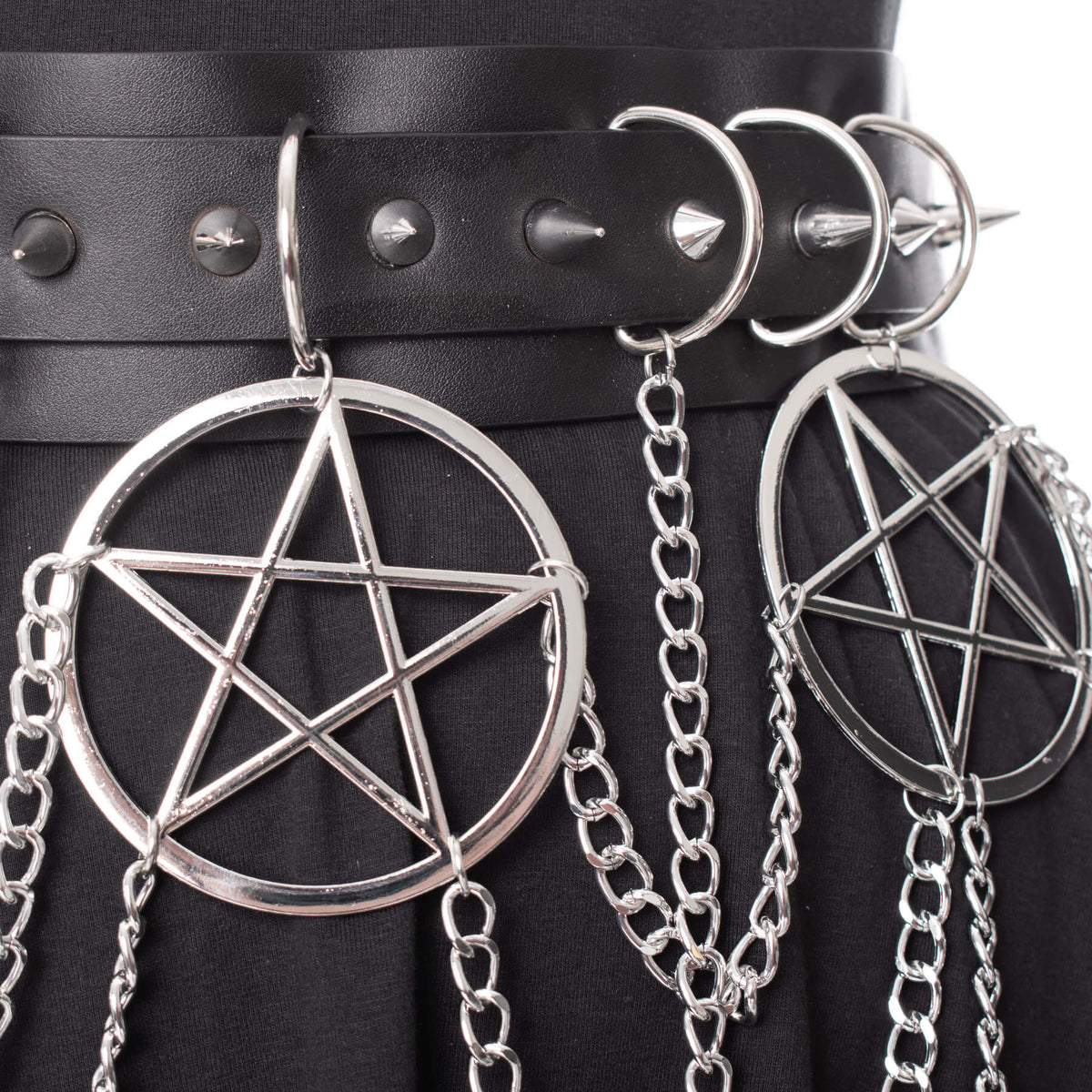 Heartless Hellbound Chain and Faux Leather Belt