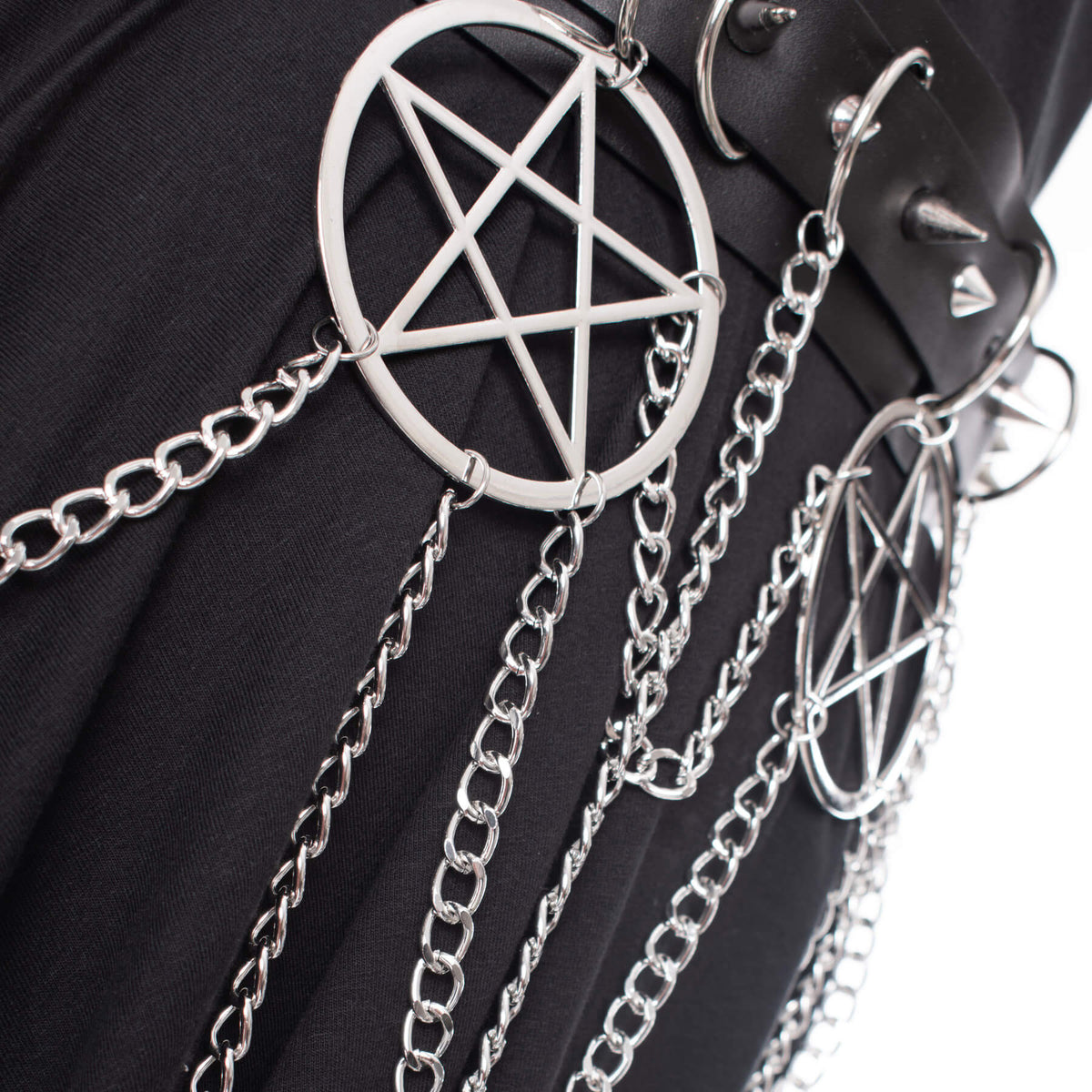 Heartless Hellbound Chain and Faux Leather Belt