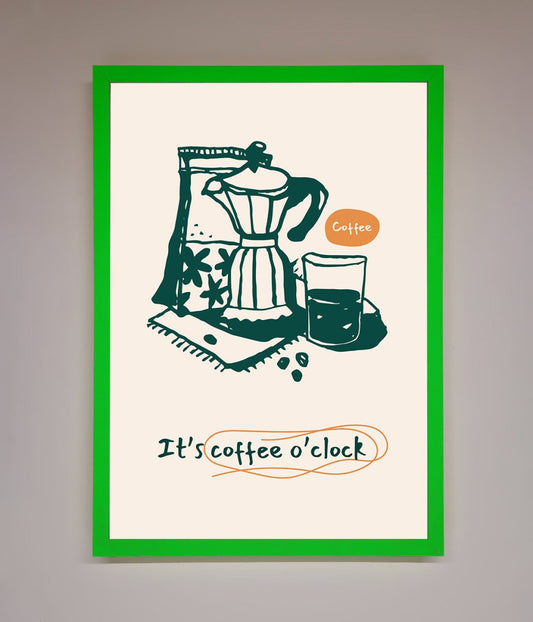 It's Coffee O'Clock Framed Wall Art
