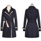 Women's Colour Contrast Double-Breasted Trench Coat