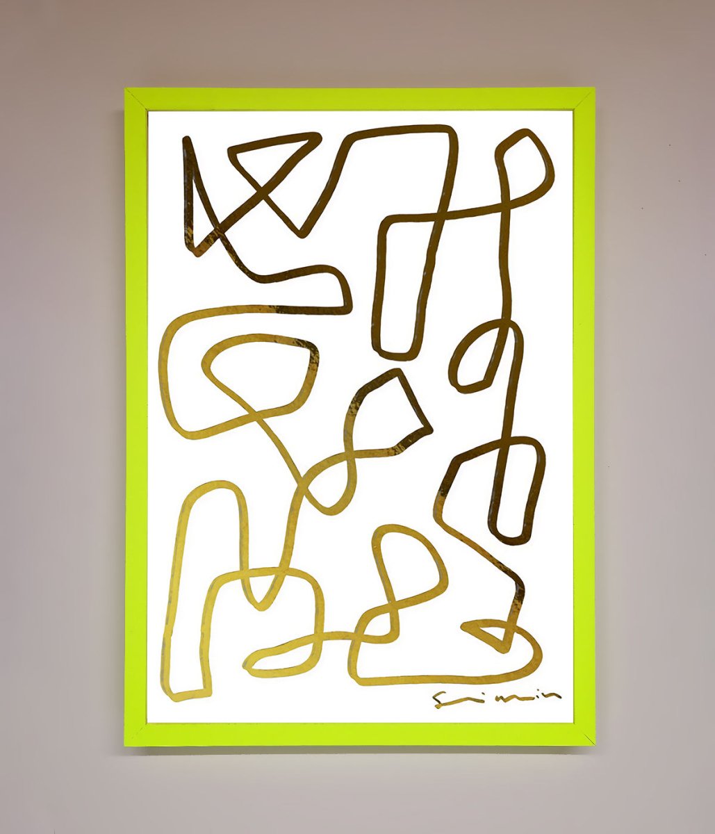 Line Squiggle Foil Art Print