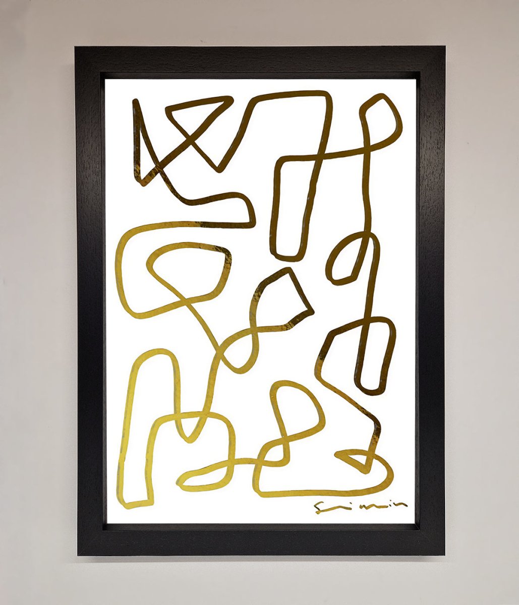 Line Squiggle Foil Art Print
