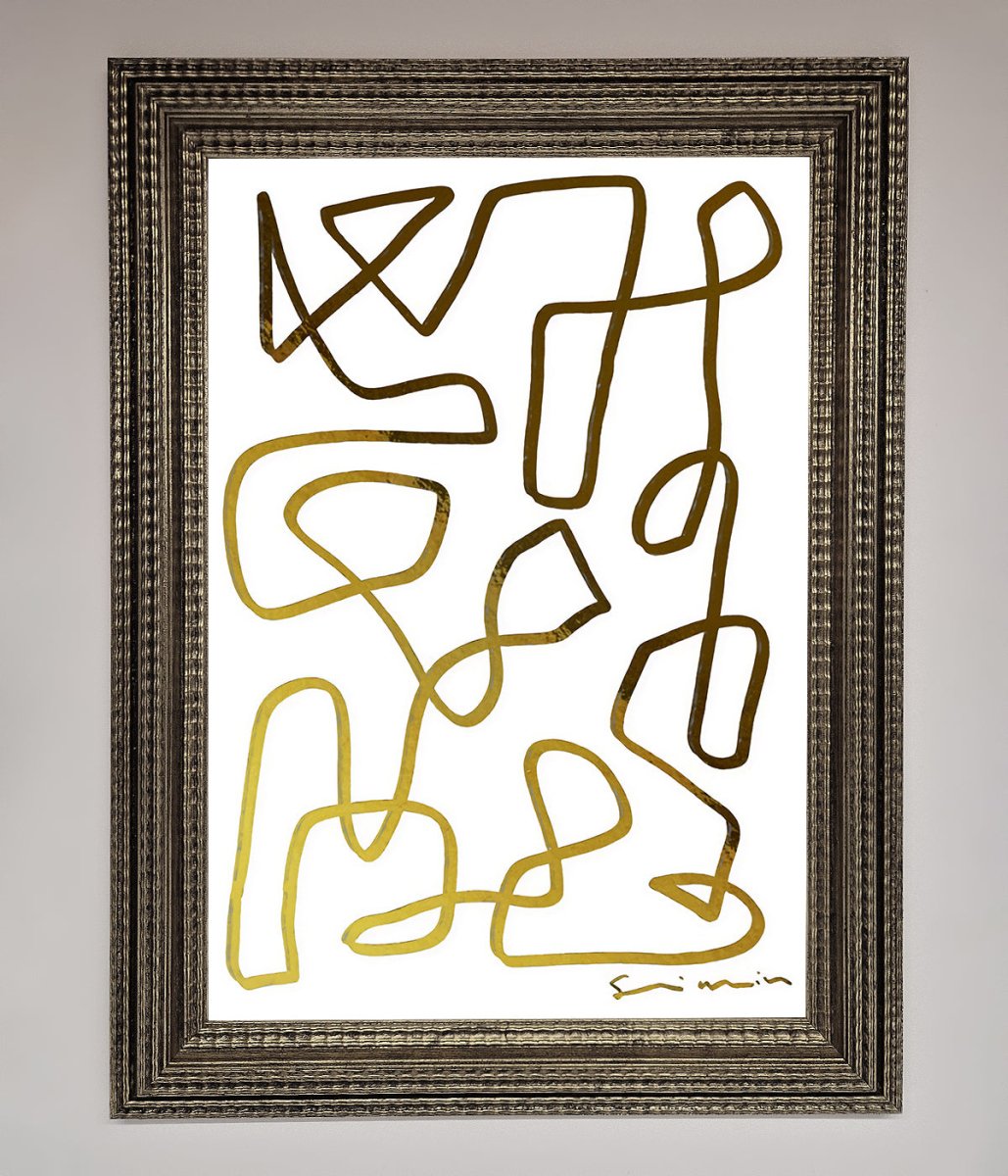 Line Squiggle Foil Art Print