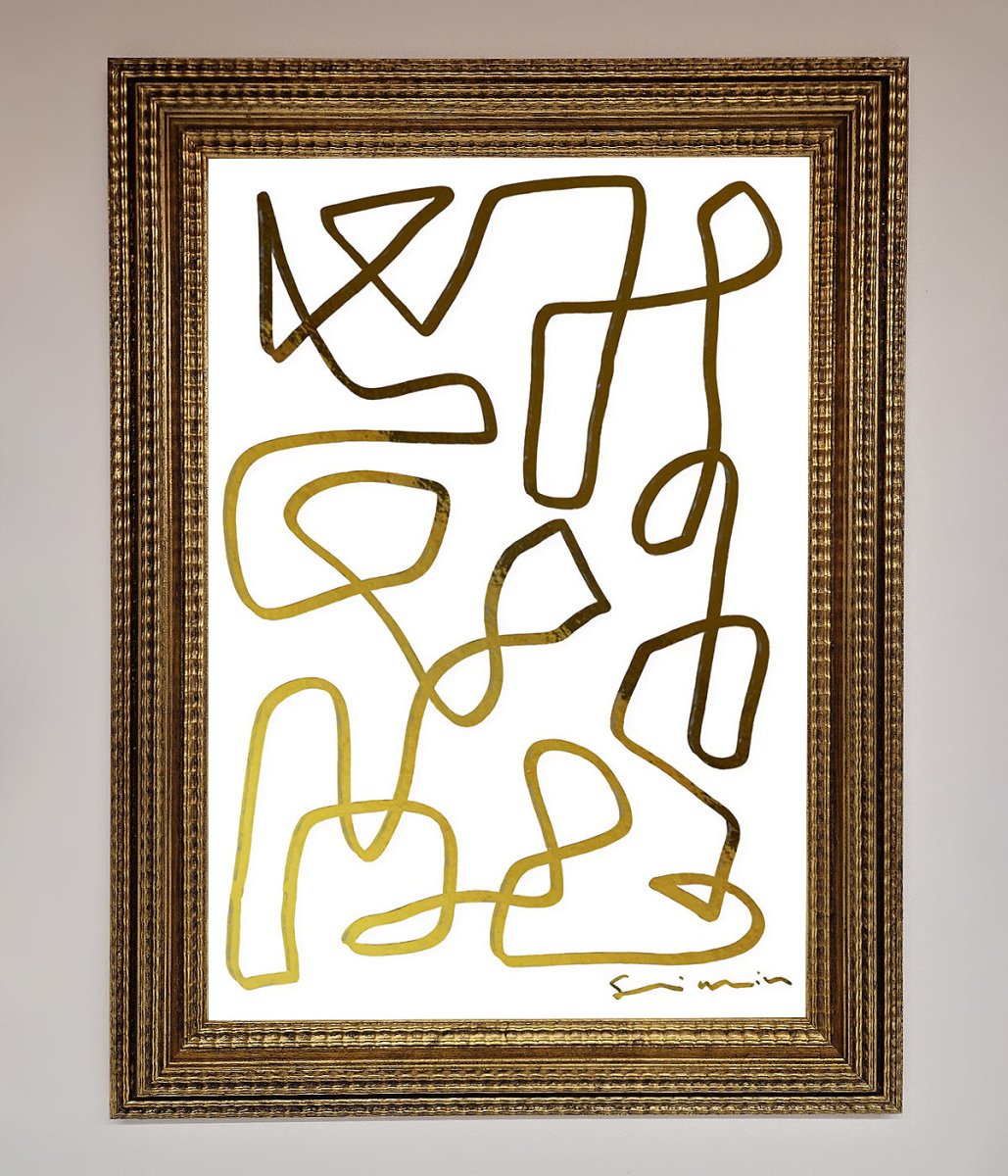 Line Squiggle Foil Art Print
