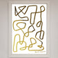 Line Squiggle Foil Art Print