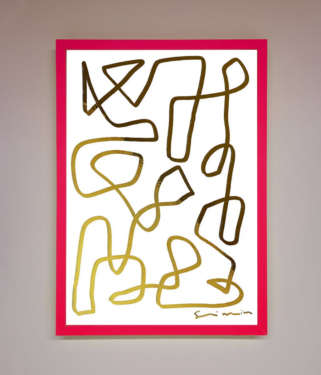 Line Squiggle Foil Art Print