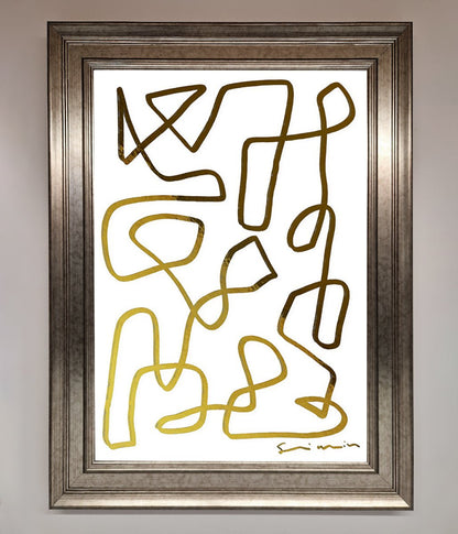 Line Squiggle Foil Art Print