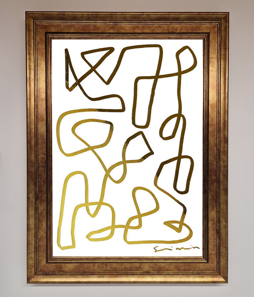 Line Squiggle Foil Art Print