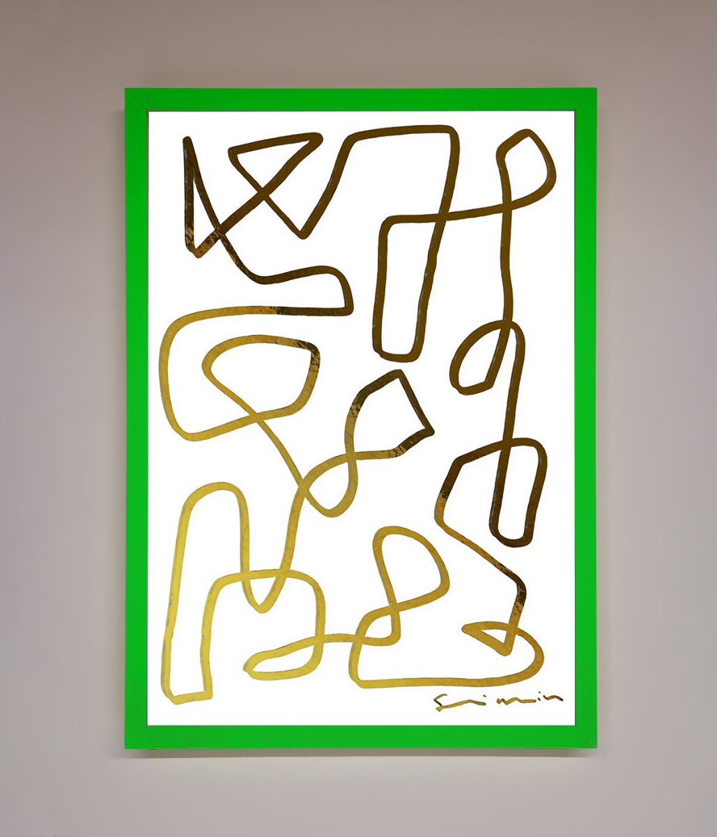 Line Squiggle Foil Art Print