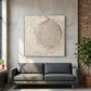 Quiet Limestone Orbit Art Print, Extra Large, White Frame