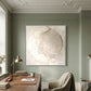Quiet Limestone Orbit Art Print, Extra Large, White Frame