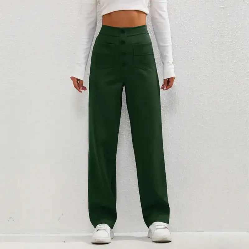 Women's High-Waisted Elasticated Casual Pants