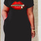 Women's Plus-Size Round-Neck Loose Dress