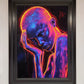 Neon Woman, Hands in Head Framed Print