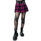 Heartless Nixie Check Skirt in Black & Dark Pink