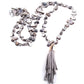 Teresa Tassels and Jasper Stone Long Necklace