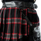 Poizen Industries Phantom Highlander Skirt in Black Tartan