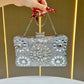 Elegant Diamond-Embedded Evening Bag, Formal Clutch Chain Handbag