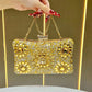 Elegant Diamond-Embedded Evening Bag, Formal Clutch Chain Handbag