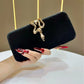 Fashion Velvet Clutch Bag with Snake Lock, Evening Bag