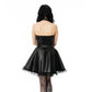 Heartless Ravina Faux Leather Goth Dress in Black