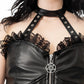 Heartless Ravina Faux Leather Goth Dress in Black