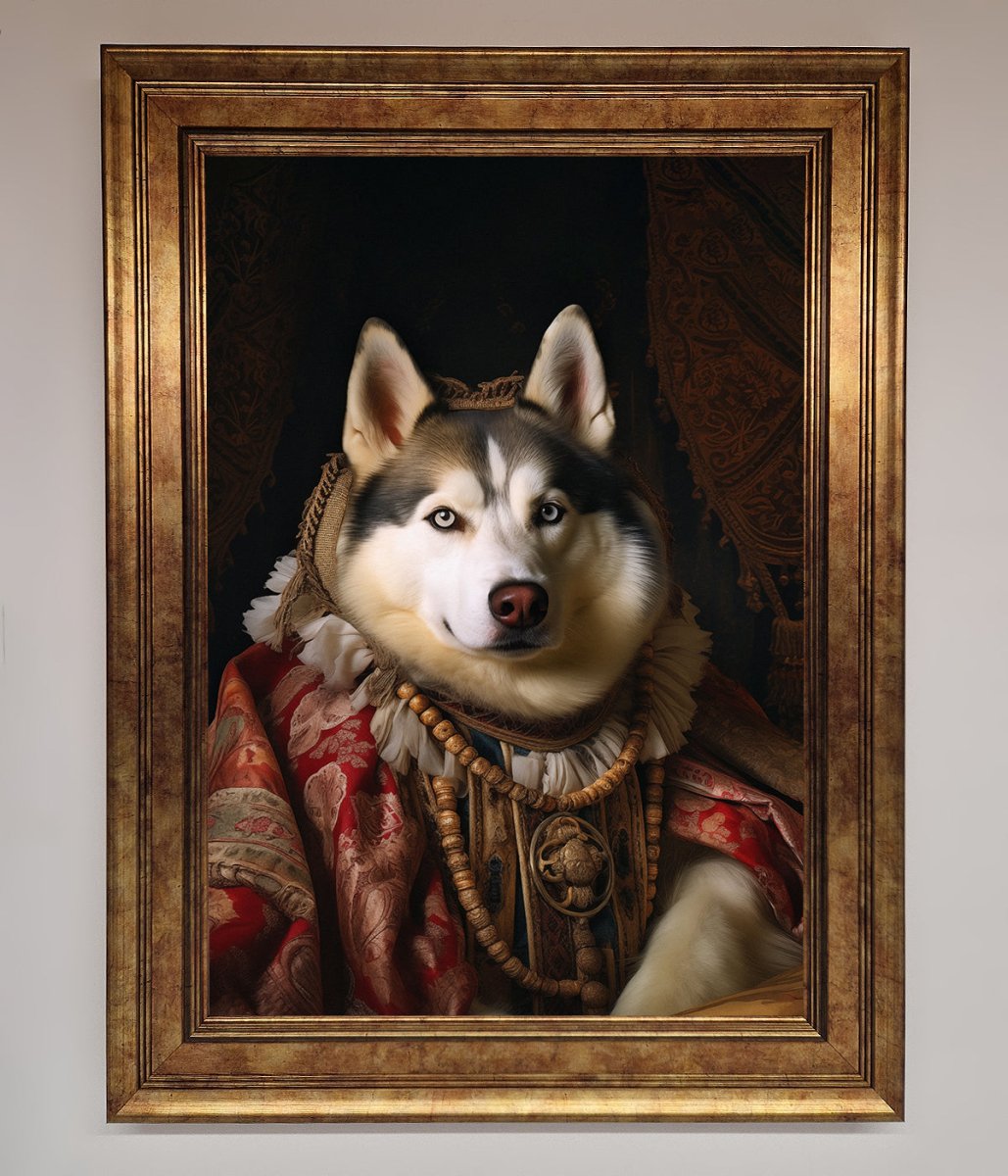 Renaissance Husky Framed Art Print