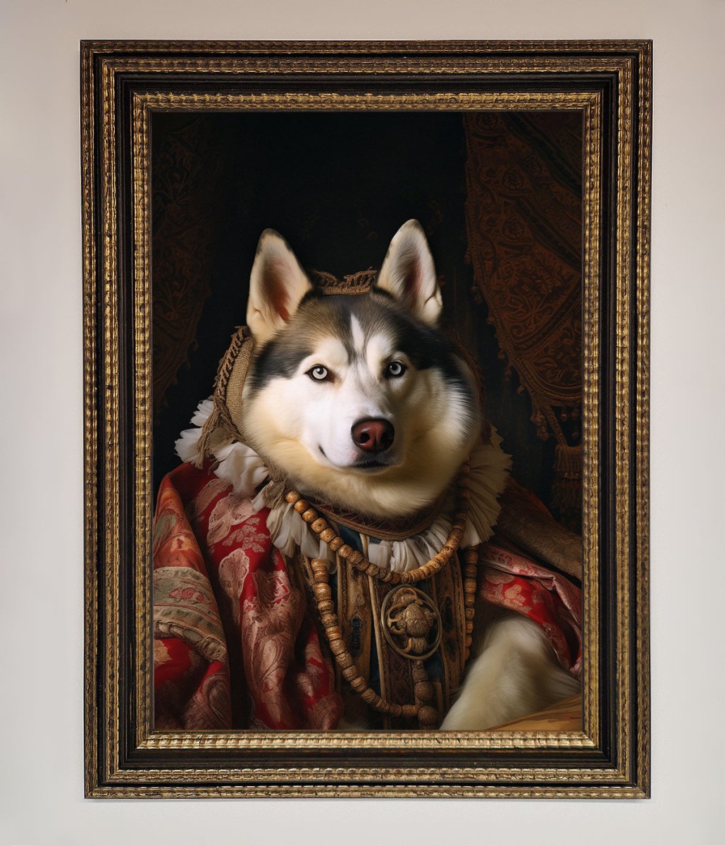 Renaissance Husky Framed Art Print